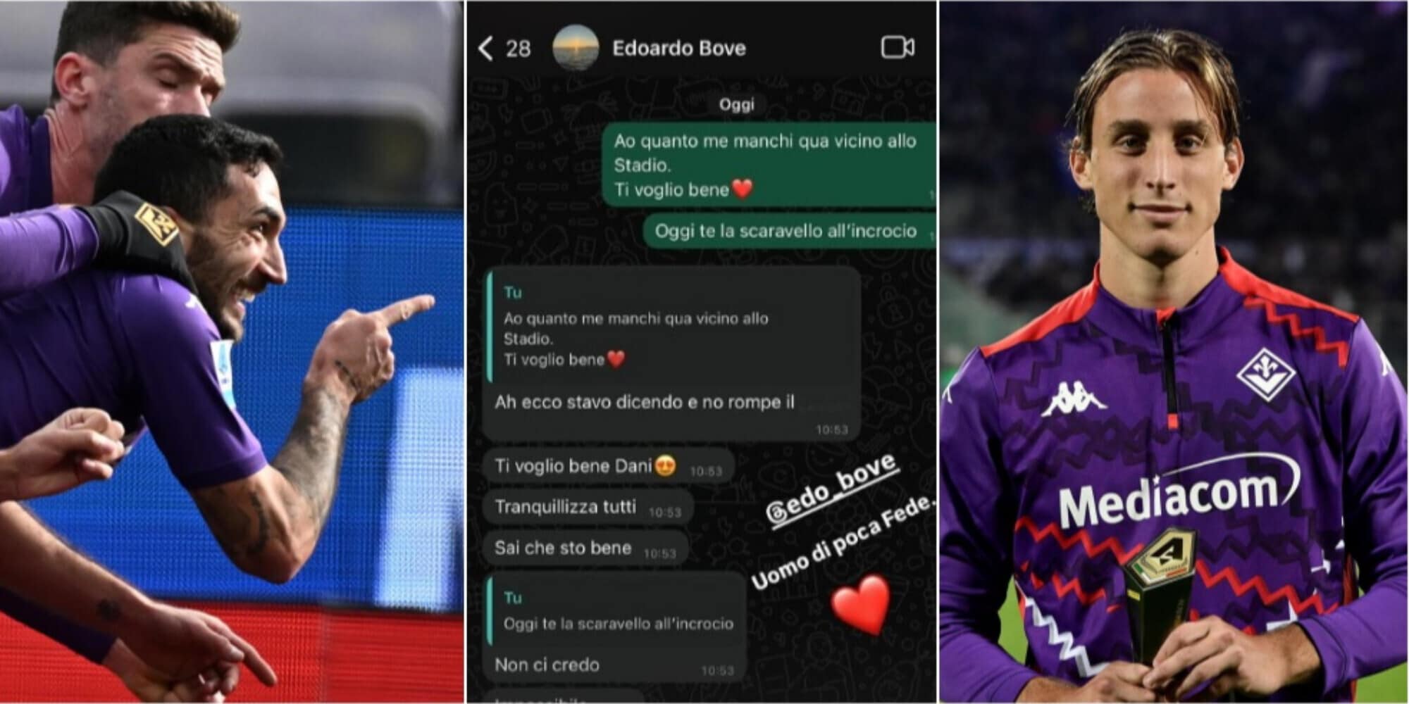 Bove, le prime parole dopo il malore: la chat con Cataldi tra previsioni e gag