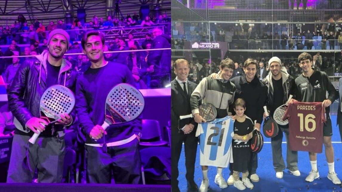 Dybala e Paredes passione padel: regalano maglie della Roma e dell'Argentina