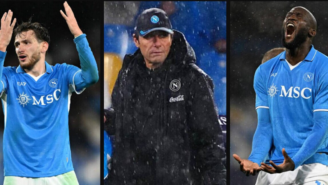 Pagelle Napoli: Lukaku non tira, Neres errore letale. Kvara opaco