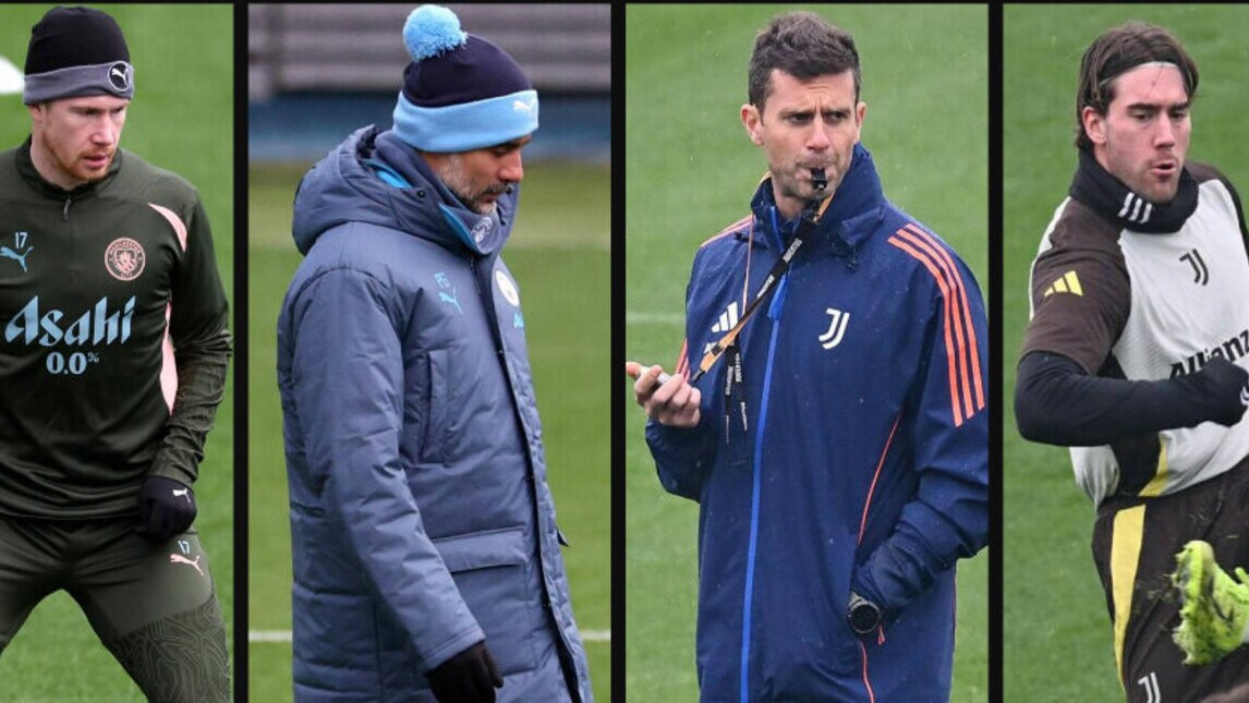 Juve a testa bassa, Manchester City con gli uomini contati
