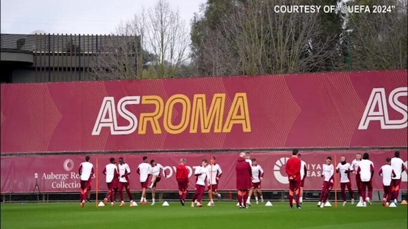 Roma, allenamento a Trigoria: domani c'è il Braga