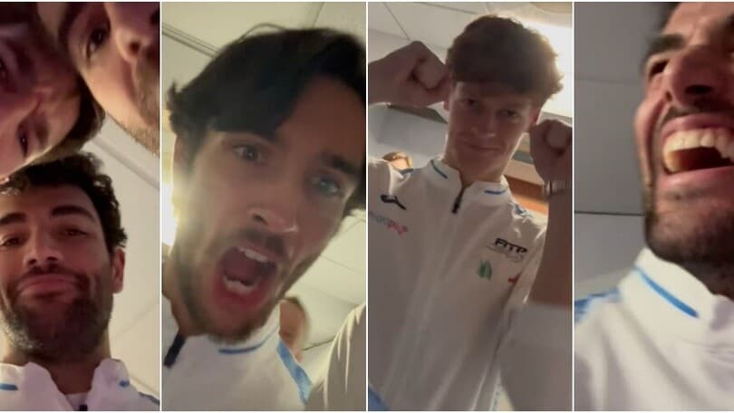 Berrettini e Sinner, risate e gag dopo la vittoria della Davis: "Andava fatto"