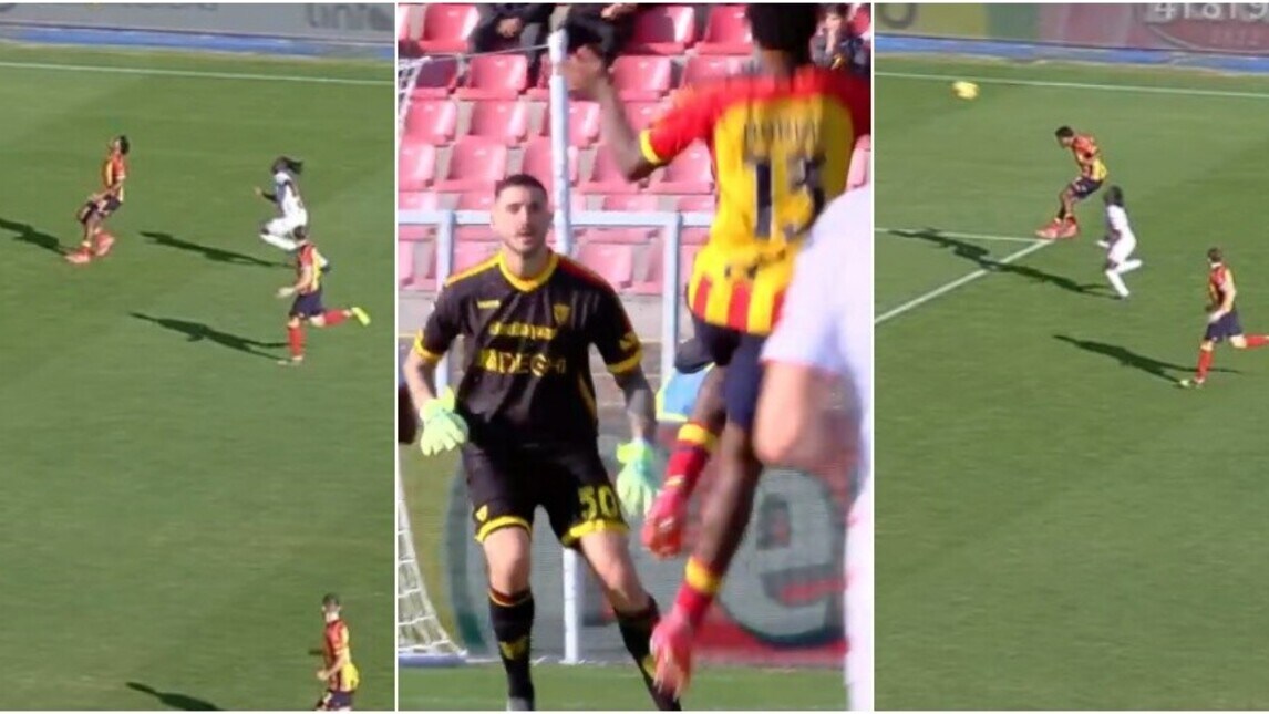 Dorgu combina un disastro, autogol clamoroso in Lecce-Monza: la fotosequenza