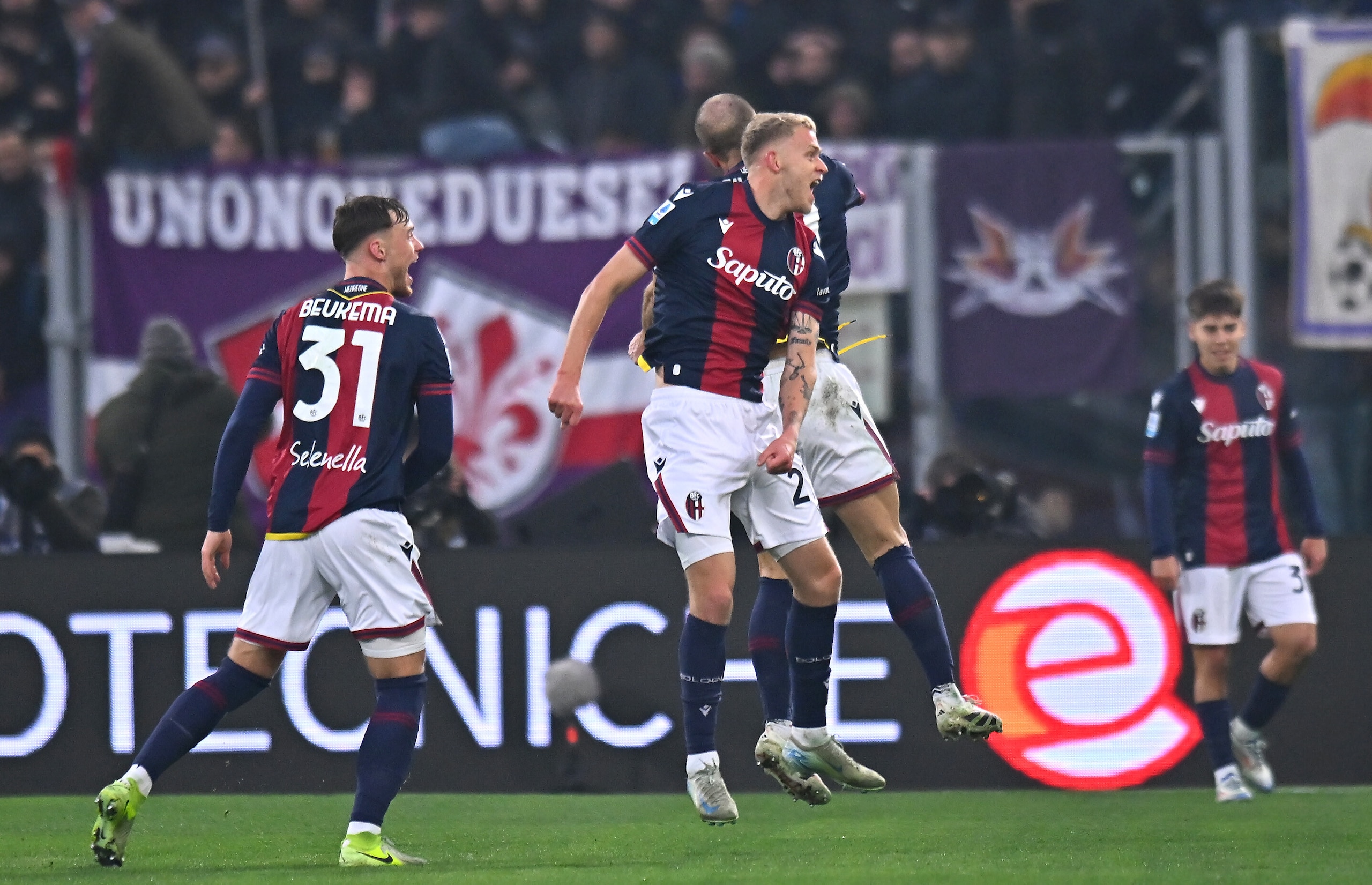 Bologna, superata la Fiorentina. Il Verona torna alla vittoria