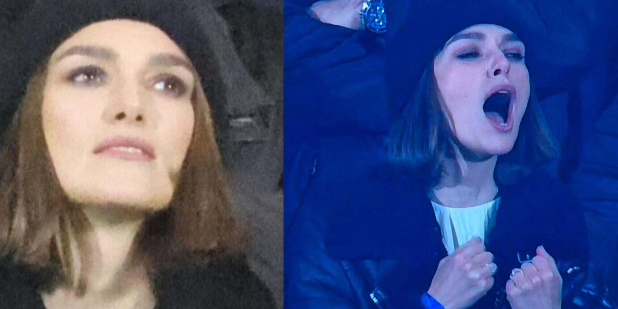 Keira Knightley tifosa scatenata per Como-Roma: pazza esultanza al gol di Gabrielloni