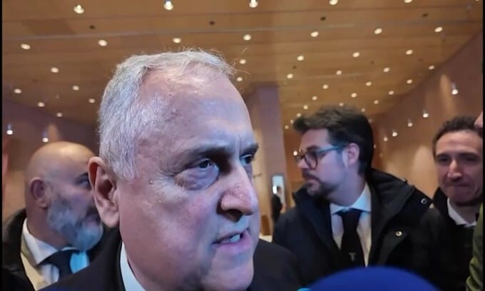 Lazio, Lotito ai collari d'oro del Coni