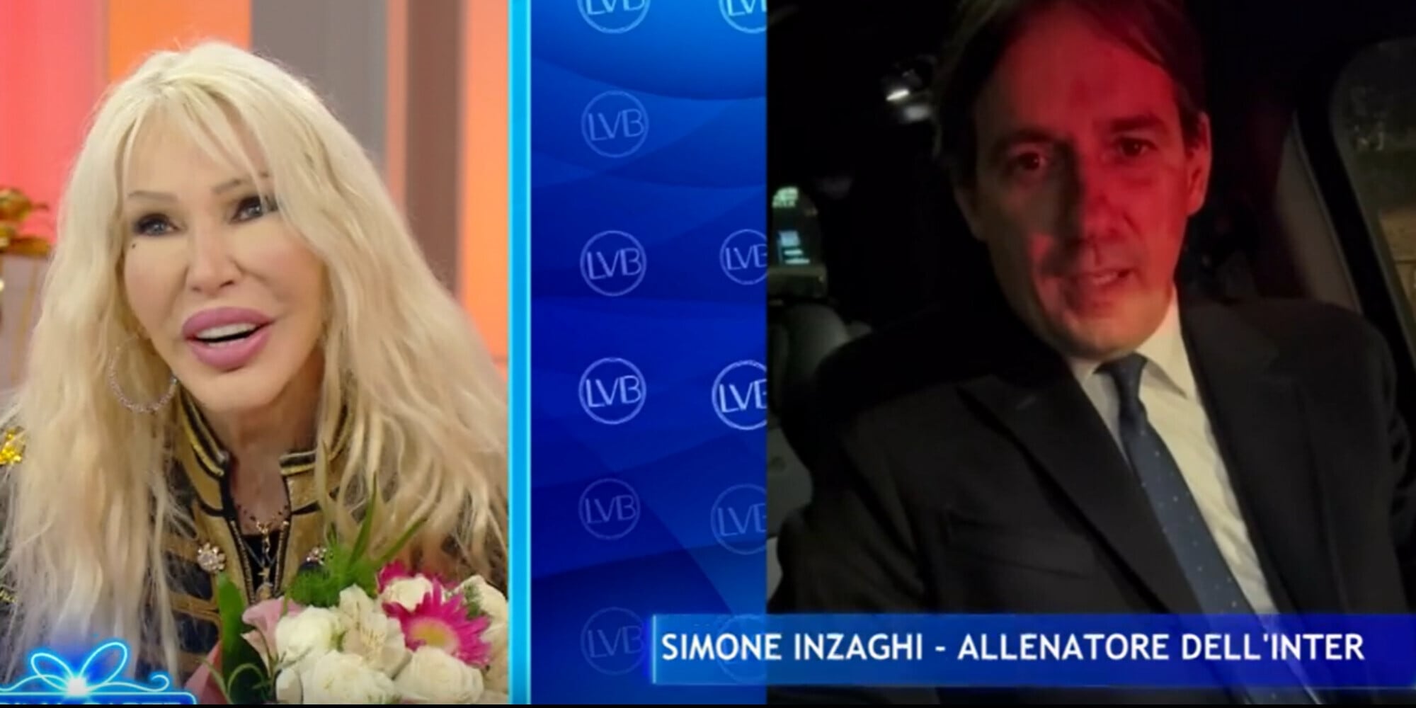 Simone Inzaghi e il regalo in tv per Ivana Spagna: "Ho i brividi"