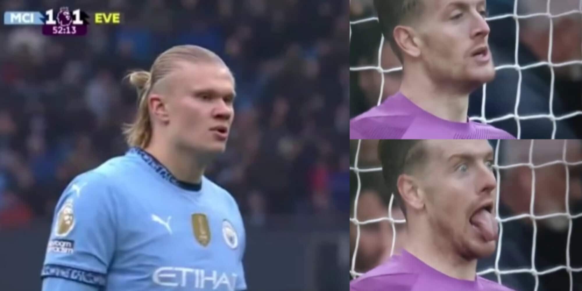 Haaland sbaglia il rigore, ma il gesto di Pickford fa il giro del mondo