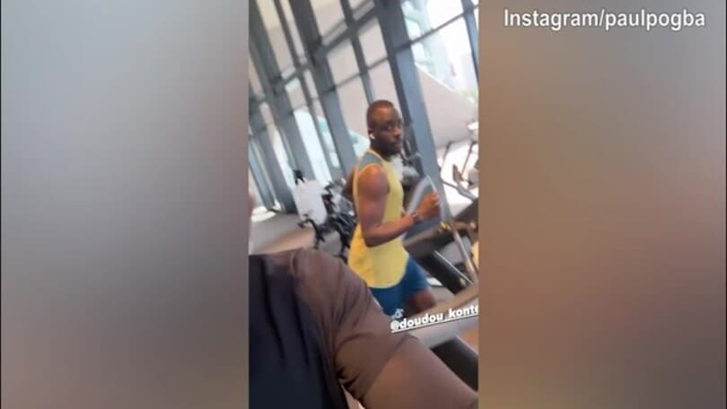 Santo Stefano, Paul Pogba lavora in palestra