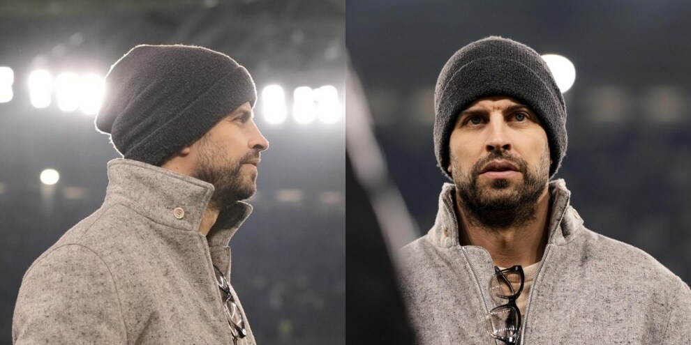 Juve, c'è un ospite d'onore: Piqué in tribuna allo Stadium