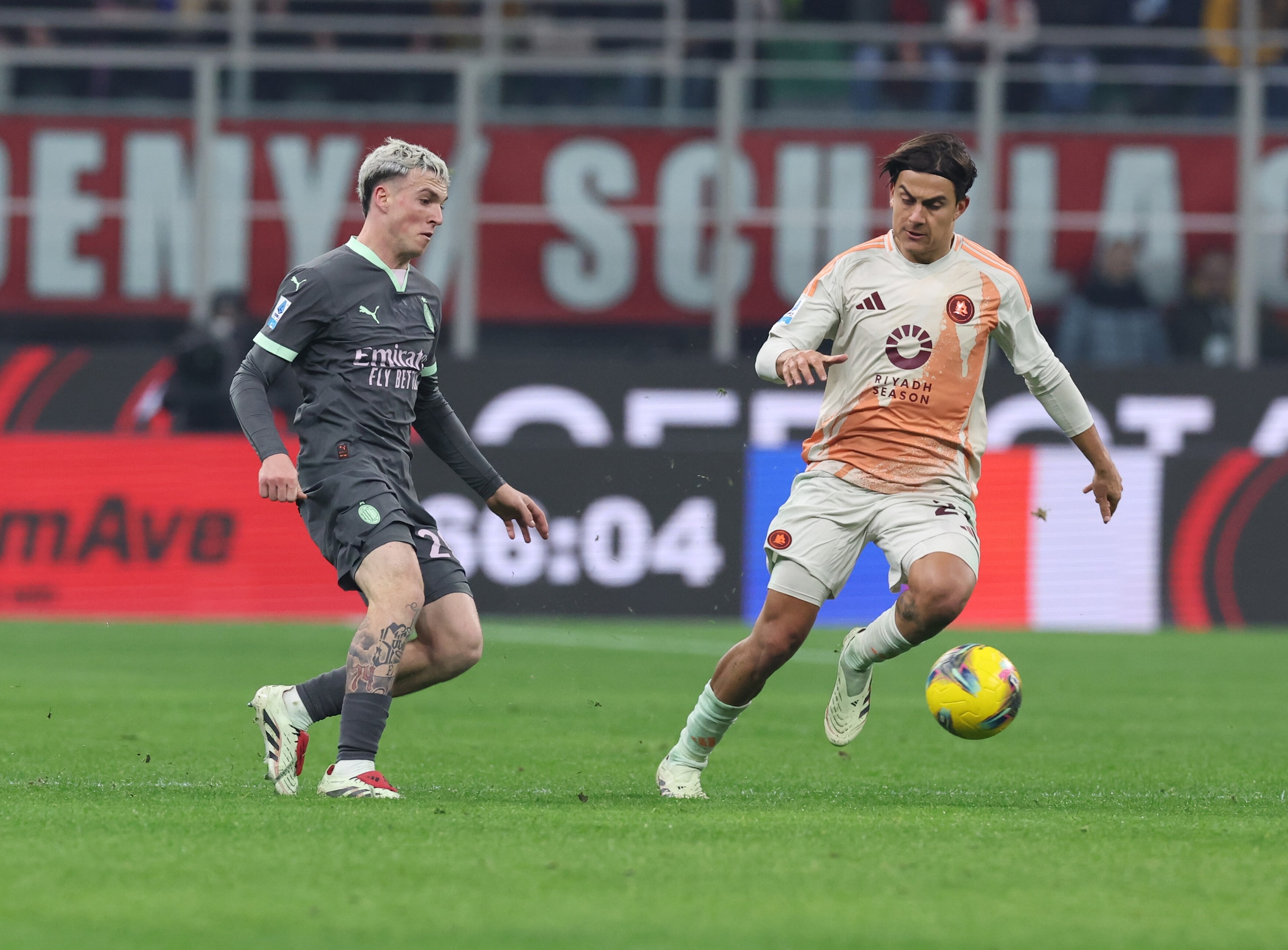 Milan-Roma finisce in pari. Sottil agguanta il pari a Torino