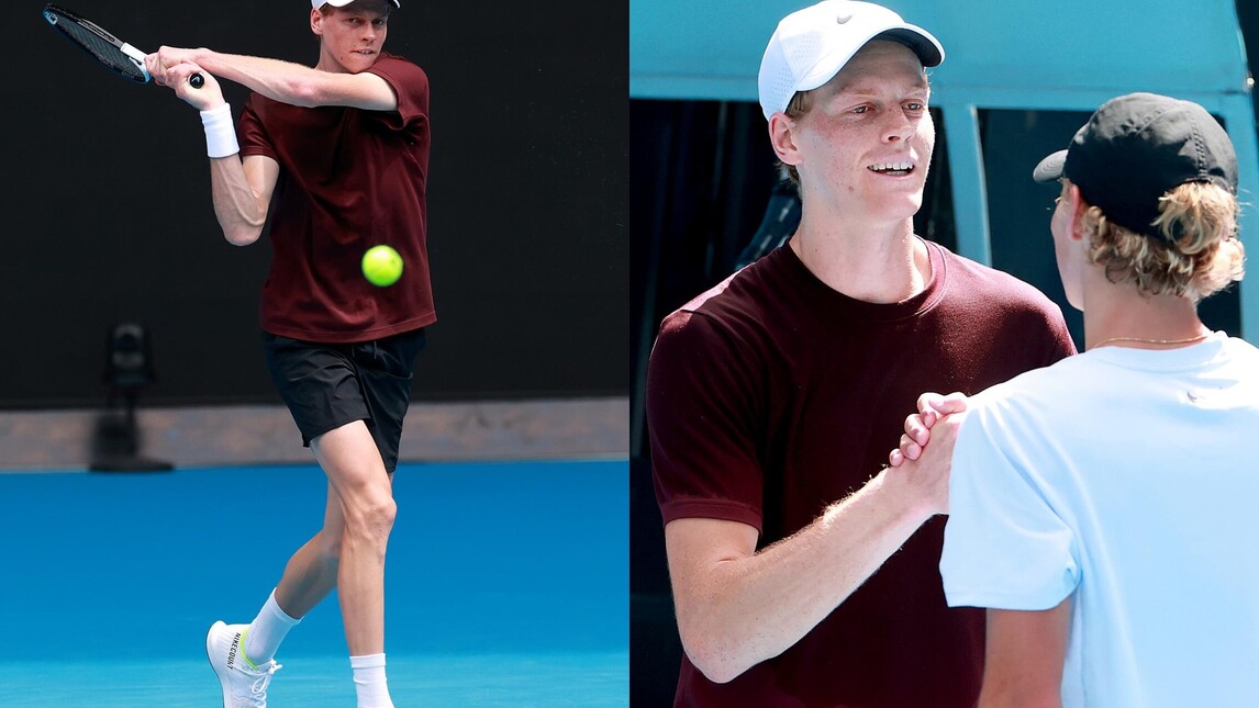 Sinner scalda i motori: primo allenamento in Australia con il figlio di una leggenda