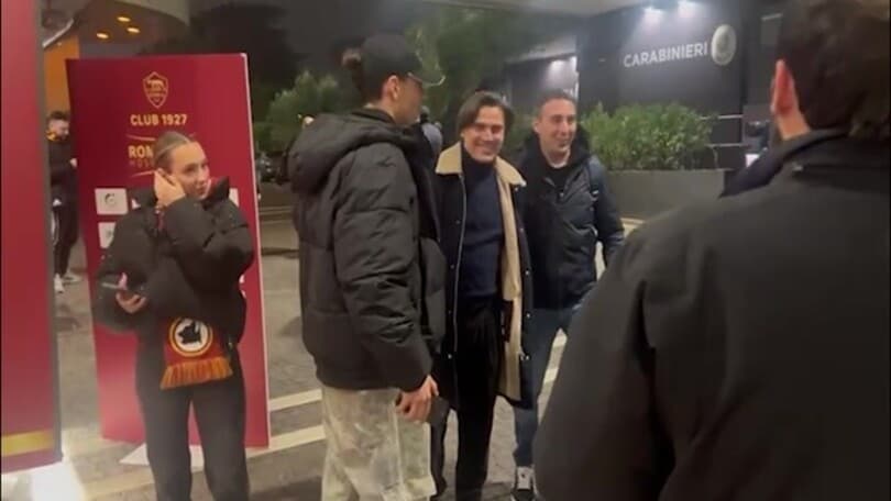 Vincenzo Montella all’Olimpico per il derby Roma-Lazio