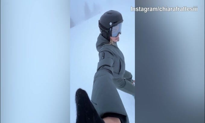 Chiara Frattesi e Geolier, che giornata sulla neve!