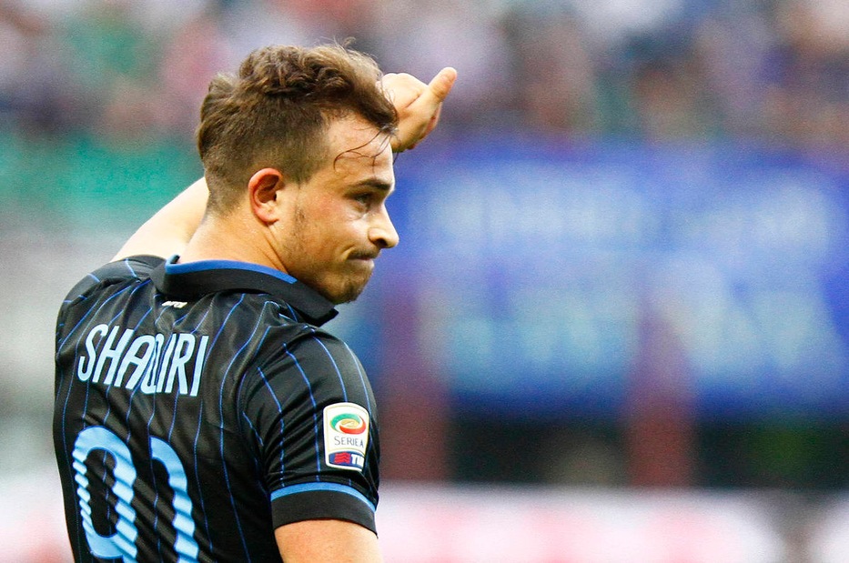 Inter, seduta mattutina. Shaqiri coi compagni Inter, seduta mattutina. Shaqiri coi compagni