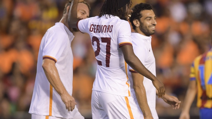 Valencia-Roma 1-3: Salah, Totti e Gervinho