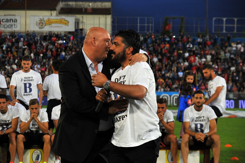 Pisa, Gattuso 'sfida' Livorno e va a salutare Allegri