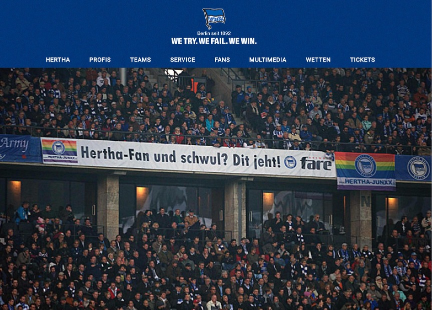 Striscione omofobo, l'Hertha si ribella