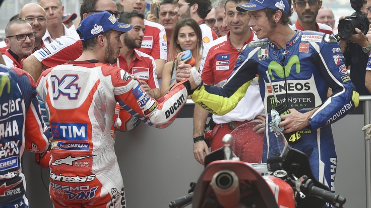 MotoGp Malesia: vince Dovizioso, Rossi secondo