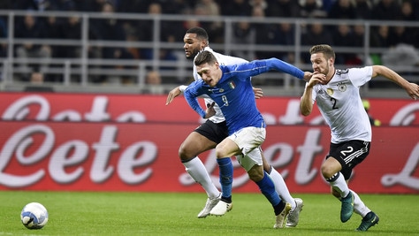 Italia-Germania 0-0, palo di Belotti