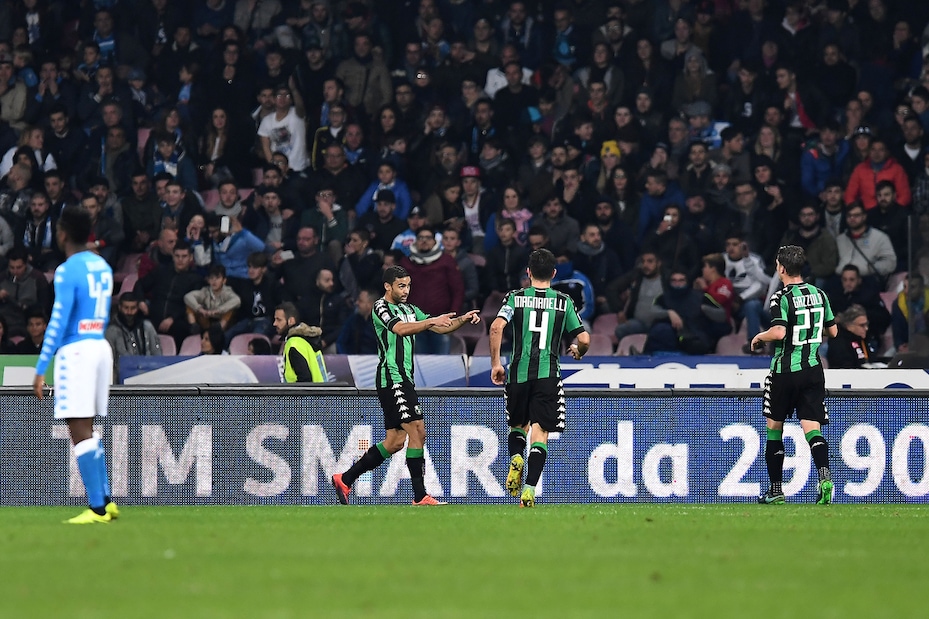 Serie A, Napoli-Sassuolo 1-1: la delusione si chiama Defrel
