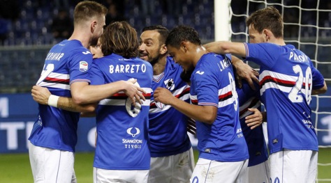 Serie A, Sampdoria-Pescara 3-1: Bruno Fernandes, Quagliarella e Schick