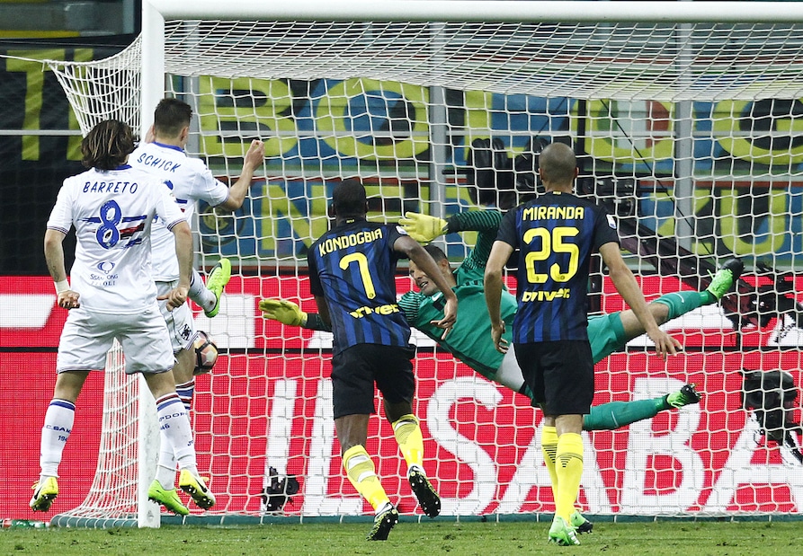 Serie A, Inter-Sampdoria 1-2: decidono Schick e Quagliarella