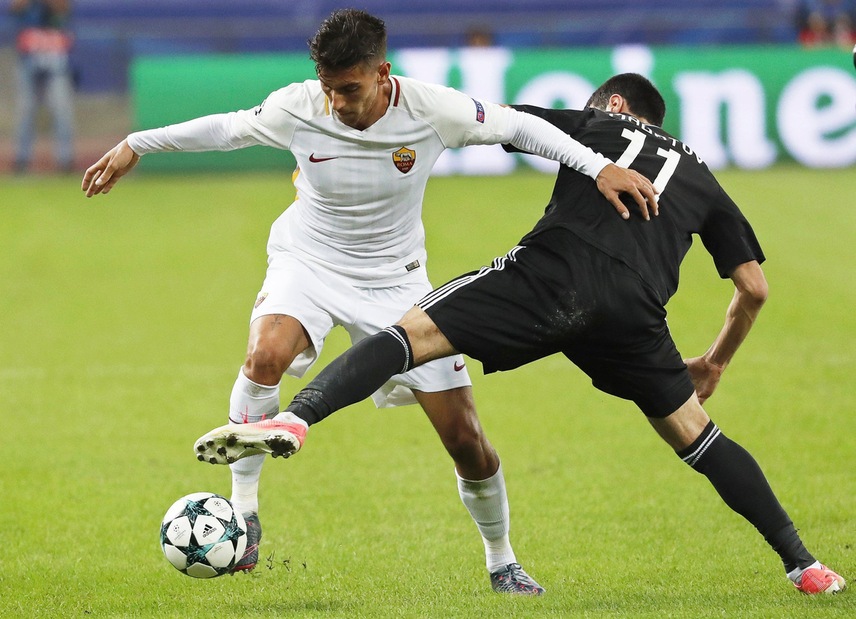 Champions League Qarabag-Roma 1-2, il tabellino