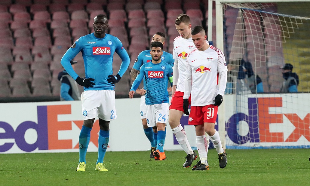 Europa League Napoli-Lipsia 1-3, il tabellino