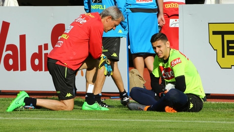 Napoli, Meret ko in allenamento: braccio fratturato