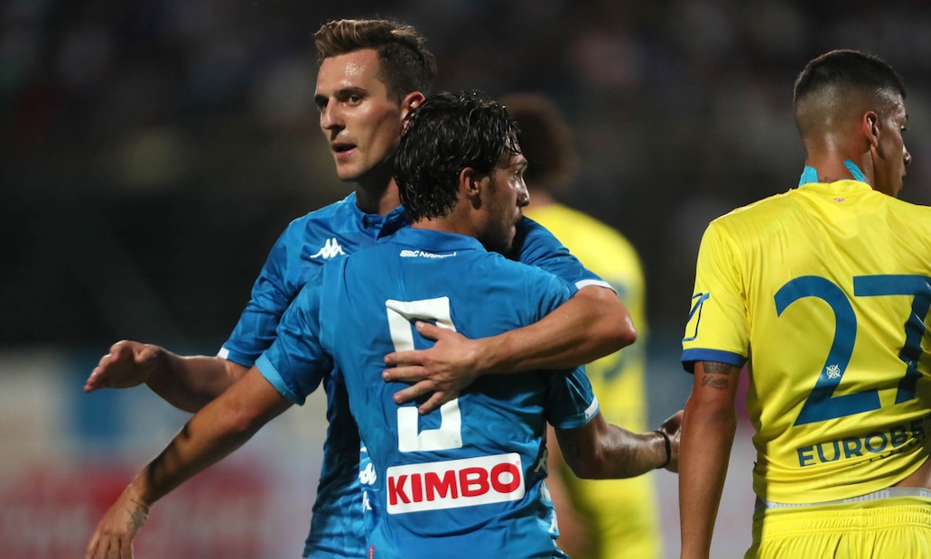 Amichevole Napoli-Chievo 2-0: decidono Verdi e Tonelli