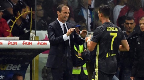 Juventus, Allegri tranquillizza Ronaldo: «Gioie individuali arriveranno»