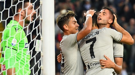 Udinese-Juventus 0-2: Bentancur-Ronaldo, otto vittorie su otto