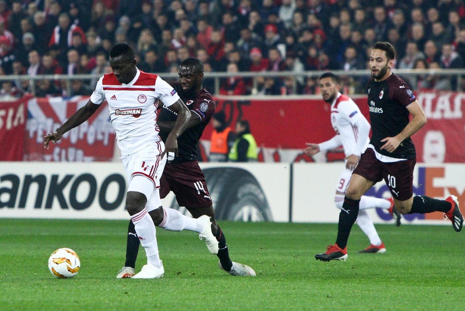 Europa League Olympiacos-Milan 3-1, il tabellino