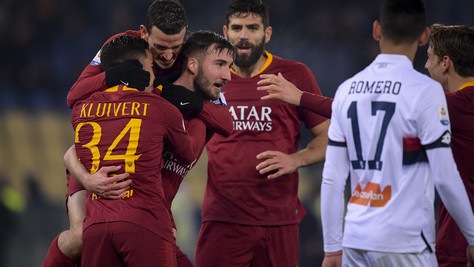Serie A, Roma-Genoa 3-2: Fazio, Kluivert e Cristante salvano Di Francesco 