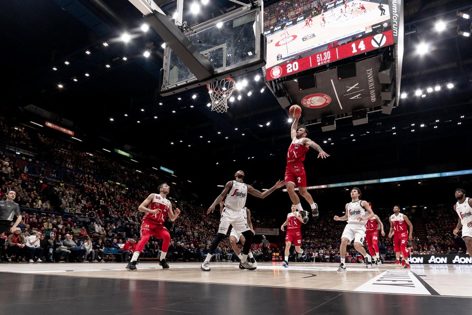 Basket Serie A: l'Olimpia Milano batte Bologna, Avellino ko. Varese vince contro Sassari