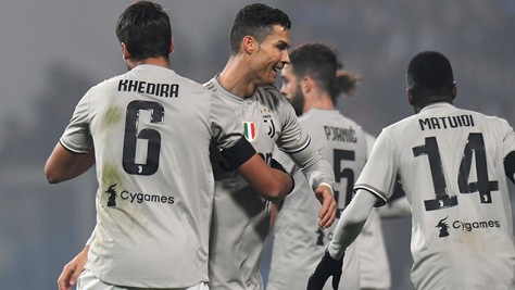 Sassuolo-Juventus 0-3: Ronaldo super, Napoli a -11