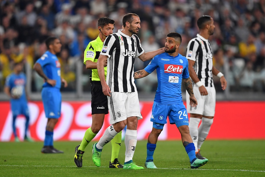 Juventus, Chiellini: «Insigne è il futuro, al San Paolo per lo scudetto»
