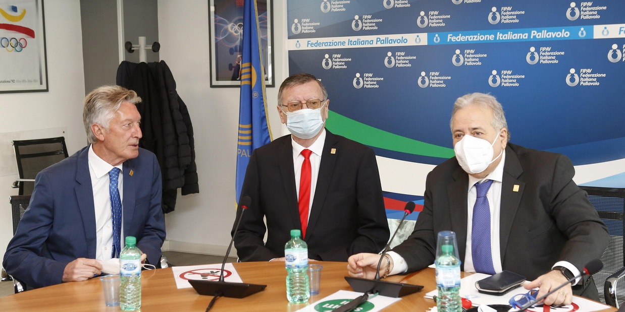 Il presidente Boricic in visita alla Fipav