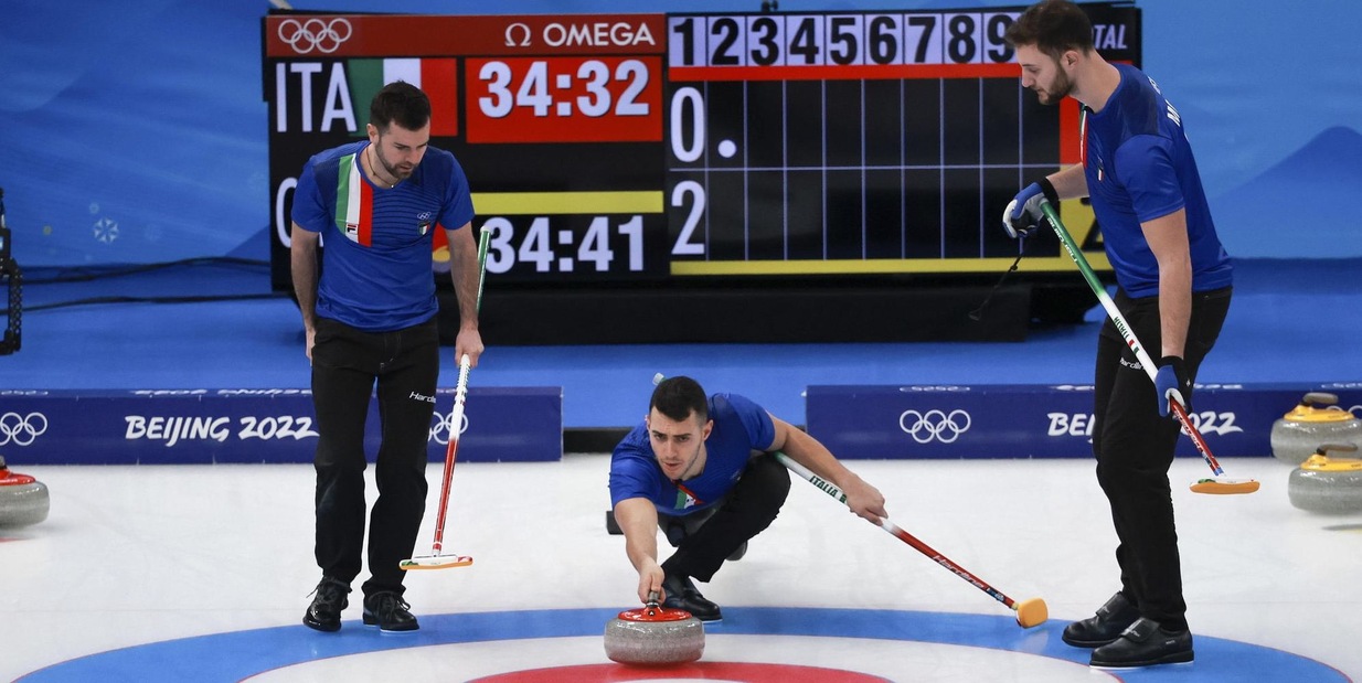 Pechino 2022, curling: terza sconfitta per l'Italia maschile