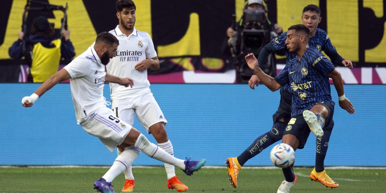 Real Madrid, 2-2 con il Club America: in gol Benzema e Hazard