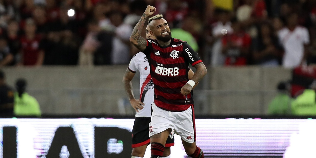 Vidal trova la prima rete con il Flamengo al debutto da titolare