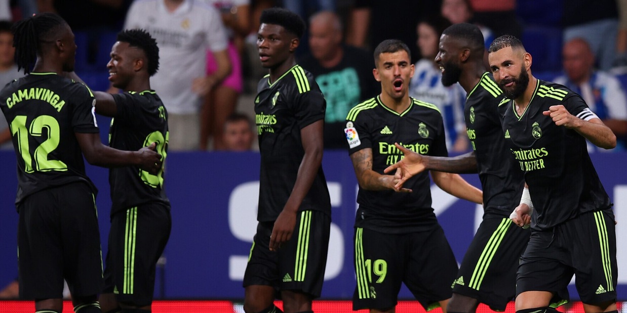 Benzema restituisce la vetta al Real Madrid: 3-1 all’Espanyol