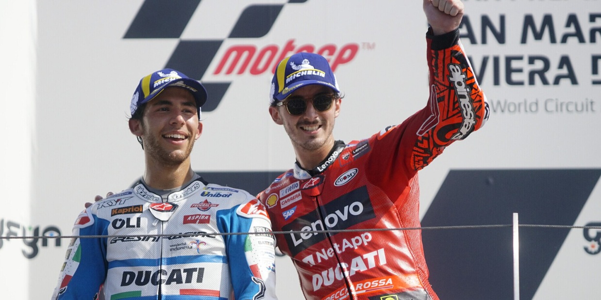 Bagnaia-Bastianini, Rossi contro Biaggi in salsa Ducati