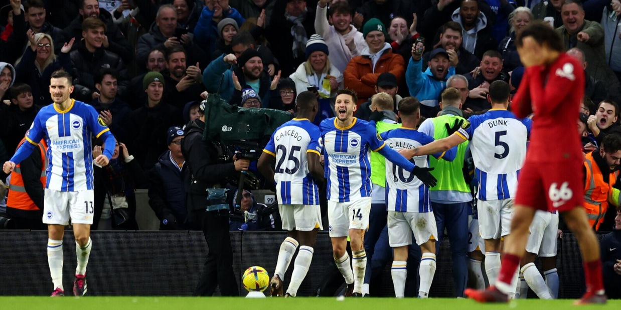 De Zerbi show, lezione a Klopp: il Brighton travolge il Liverpool!