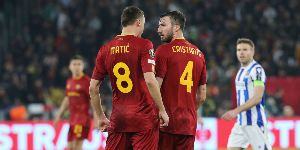 Matic e Cristante, faccia a faccia in campo durante Roma-Real Sociedad: cosa è successo