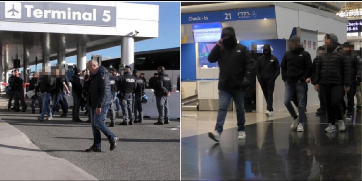 Paura a Fiumicino: sfiorato lo scontro tra tifosi di Eintracht, Roma e Lazio