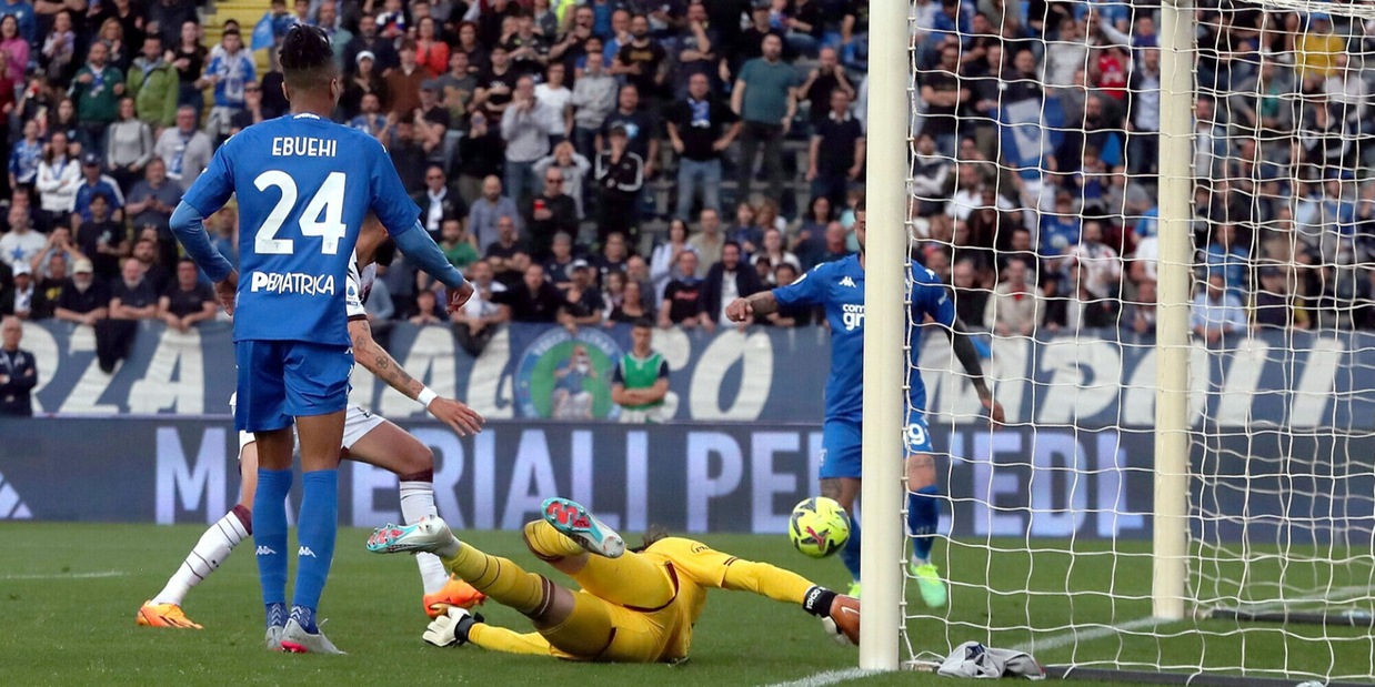 Empoli-Salernitana 2-1: Cambiaghi e Caputo stendono Paulo Sousa