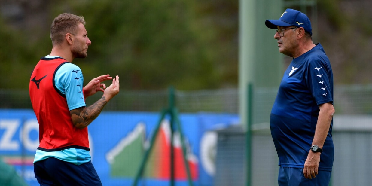 Lazio, nuovo colloquio tra Immobile e Sarri nell'ultimo giorno di ritiro