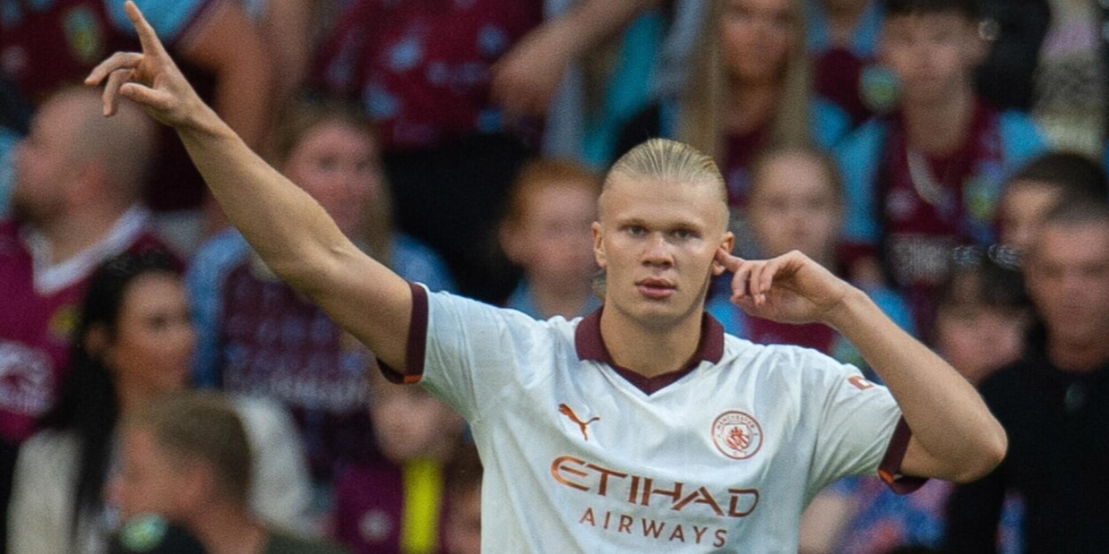 Il City parte in terza: Haaland e Rodri stendono il Burnley